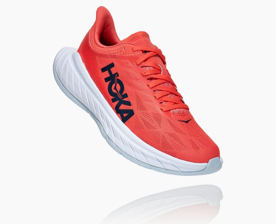 Hoka One One Løbesko Dame - Carbon X 2 - Rød/Hvide - 309674JMS